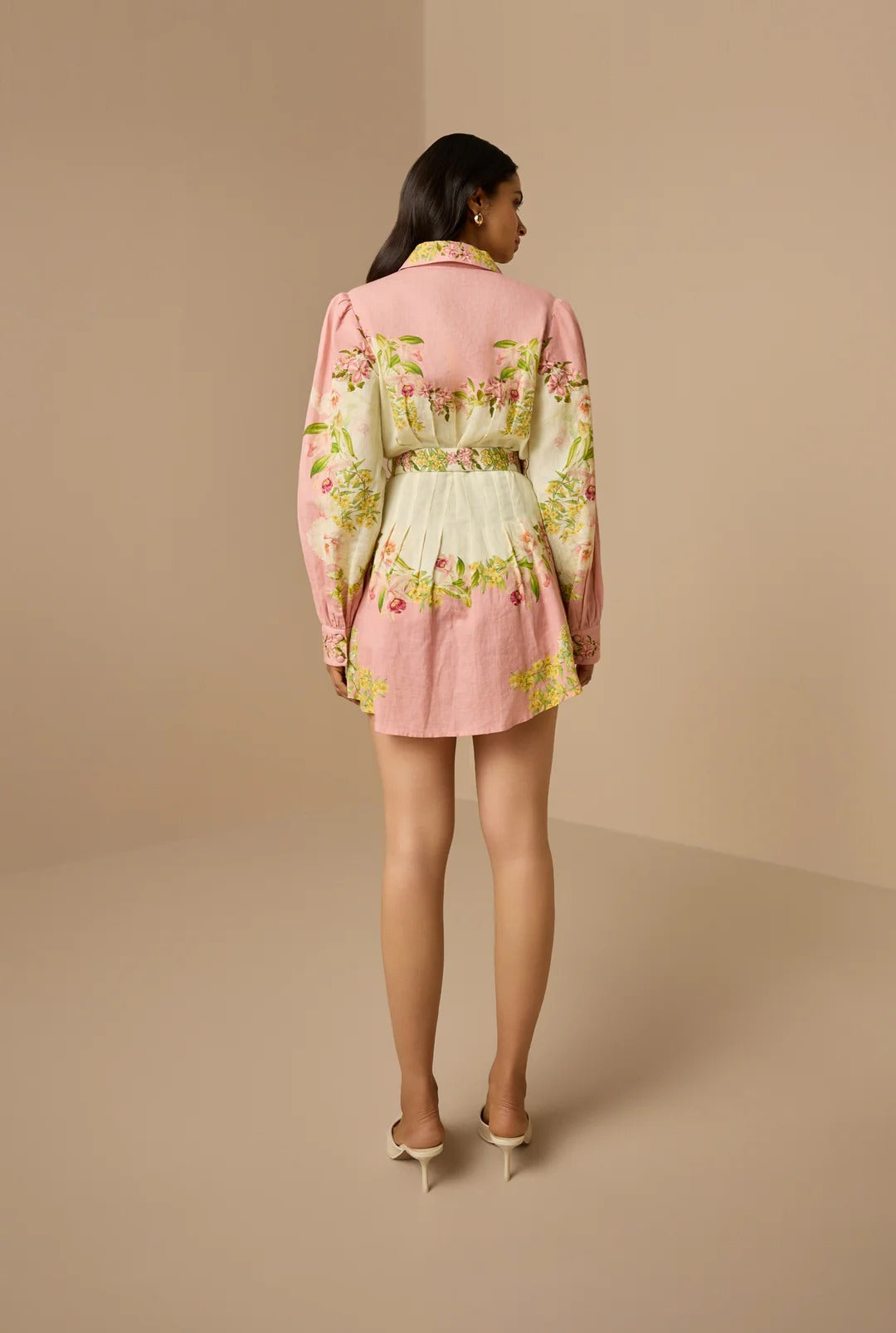 Hemant & Nandita Aiva Short Dress With Buckle Belt