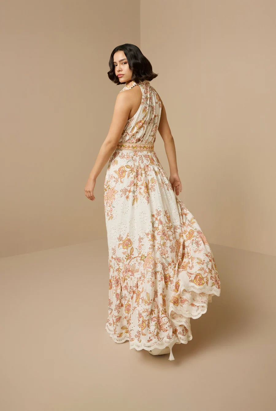 Hemant & Nandita Niti Long Shirt Dress W/Buckle Belt