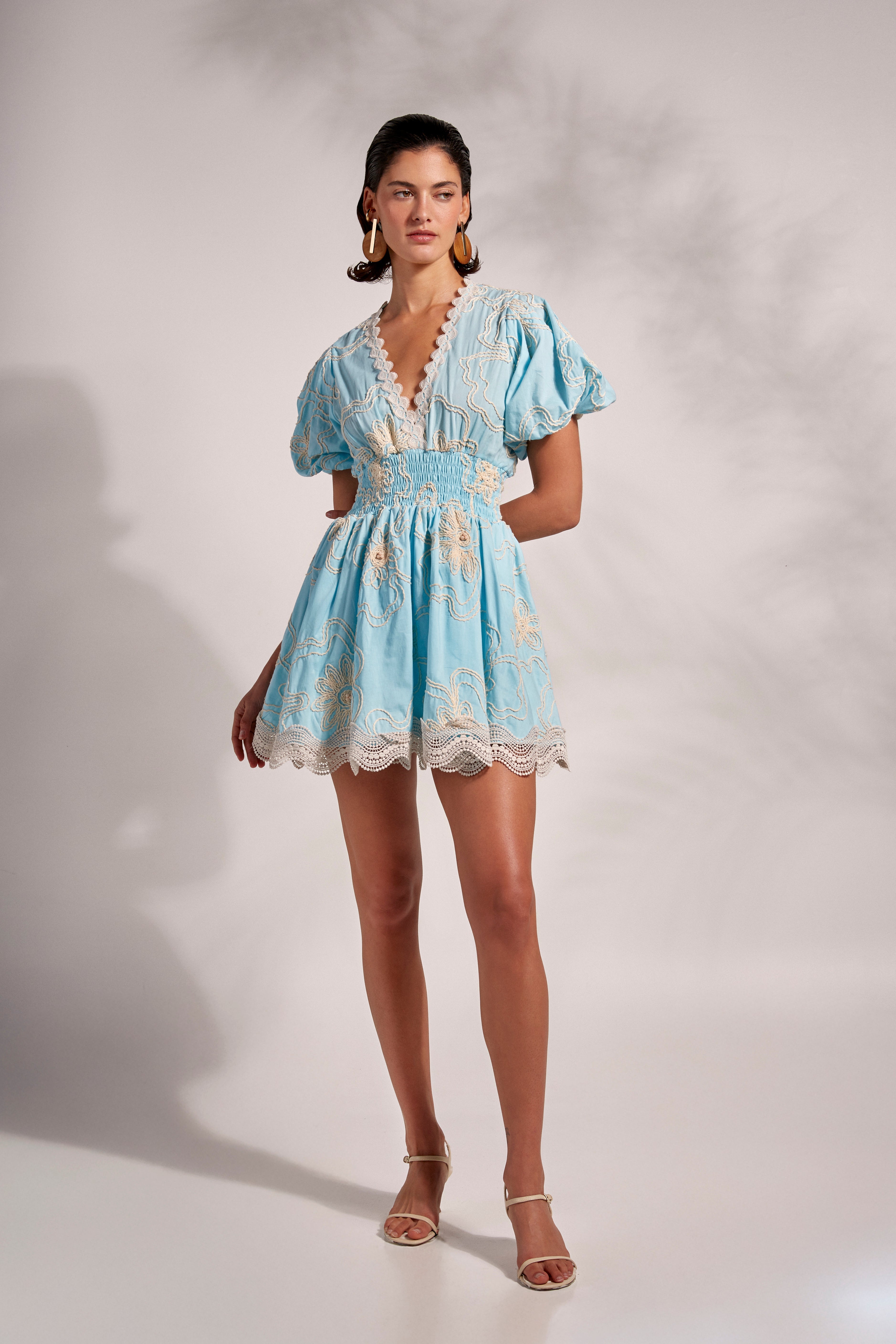 Waimari Bliss Mini Dress Blue