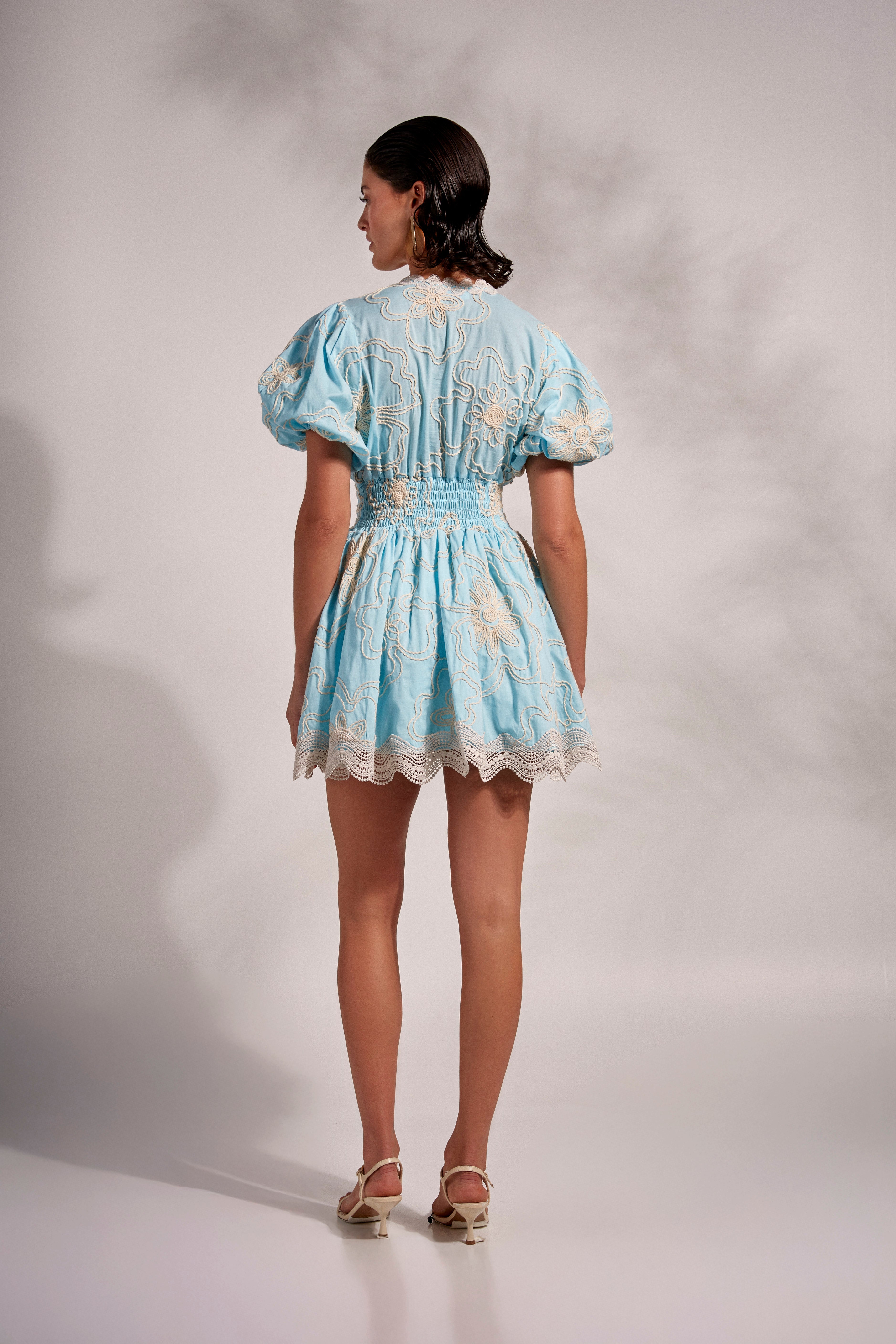 Waimari Bliss Mini Dress Blue