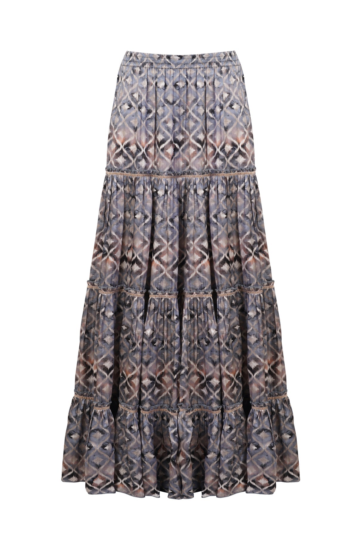 Marlea Marine Maxi Skirt Silk