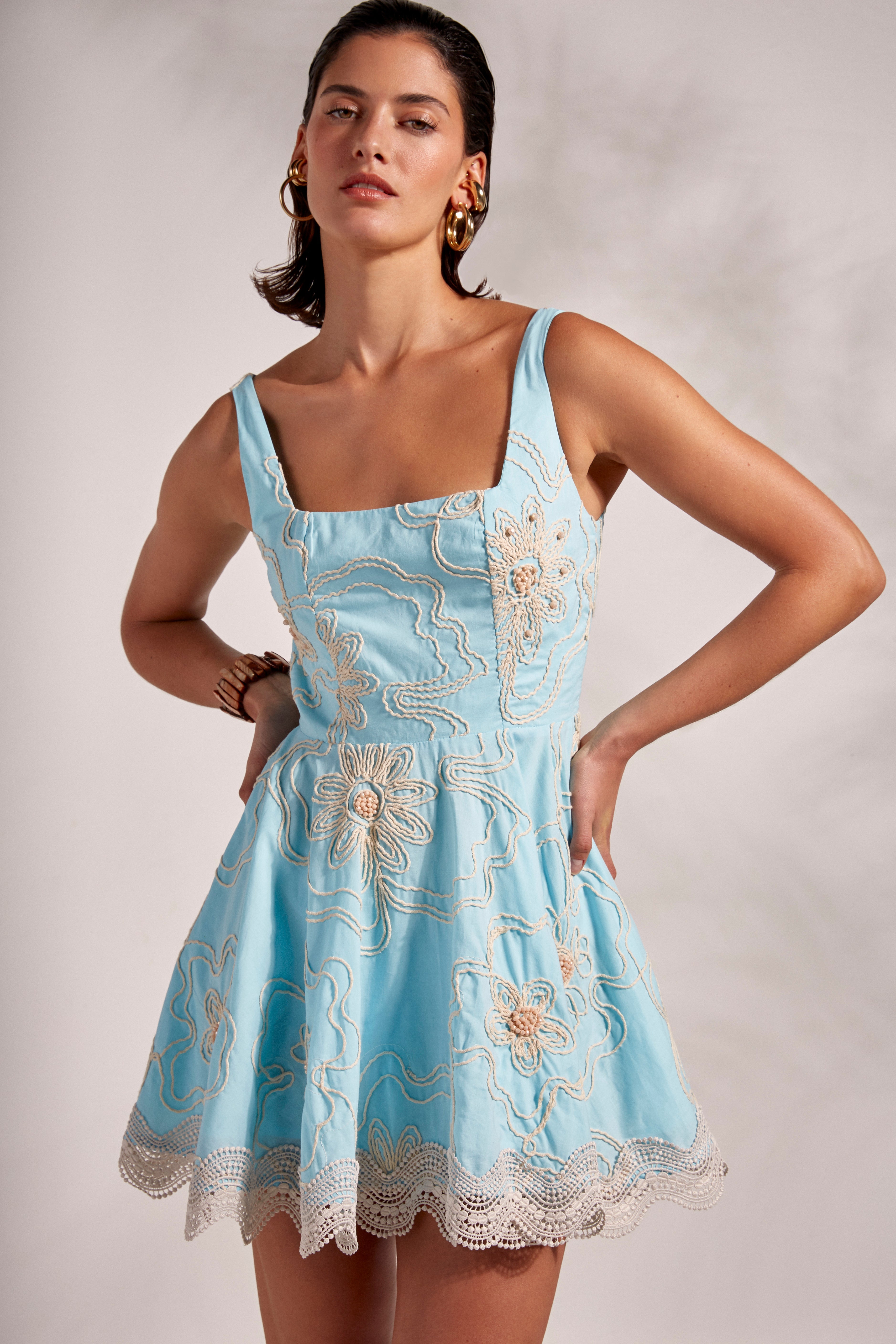 Waimari Lamai Mini Dress Blue