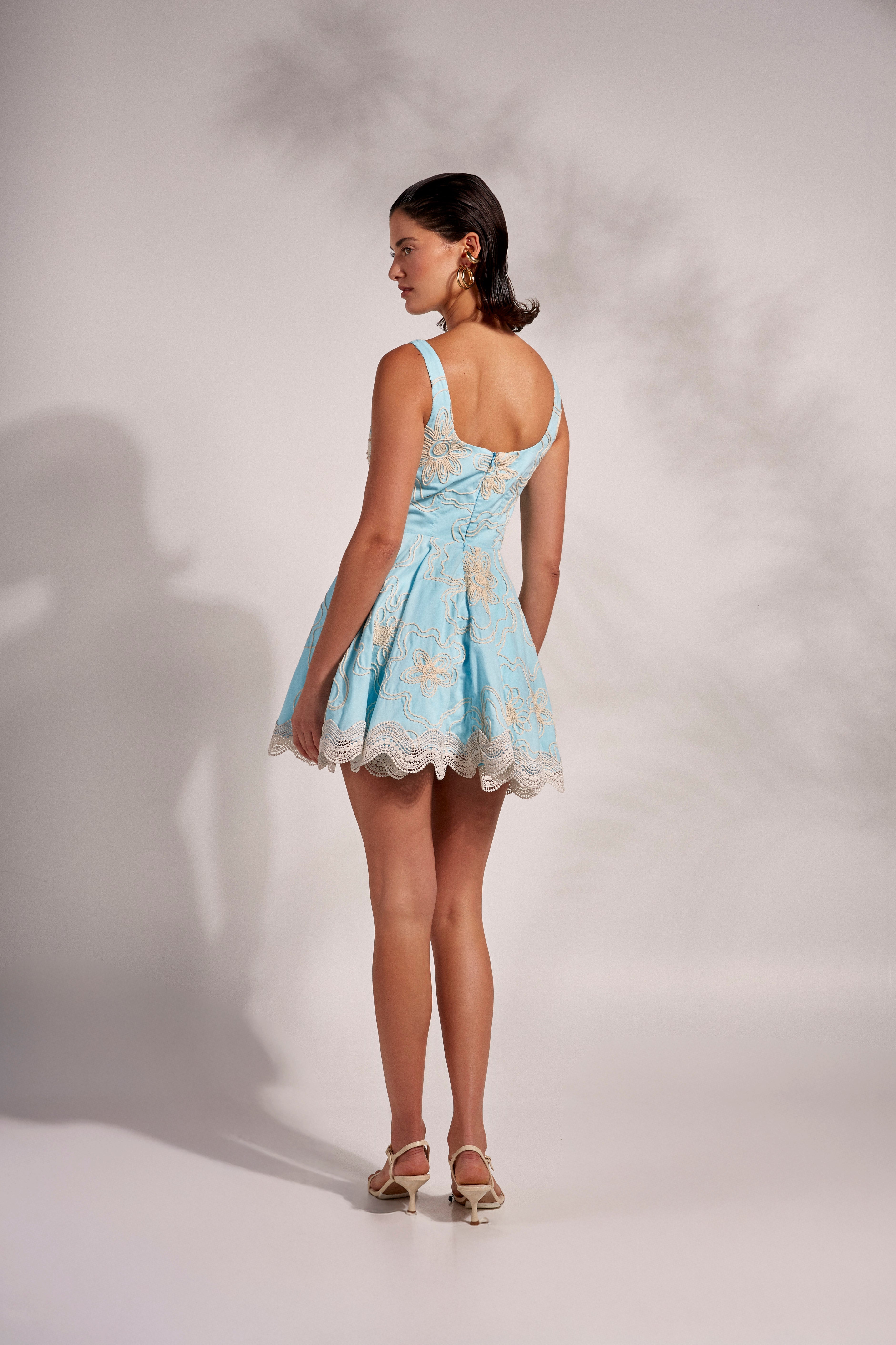 Waimari Lamai Mini Dress Blue