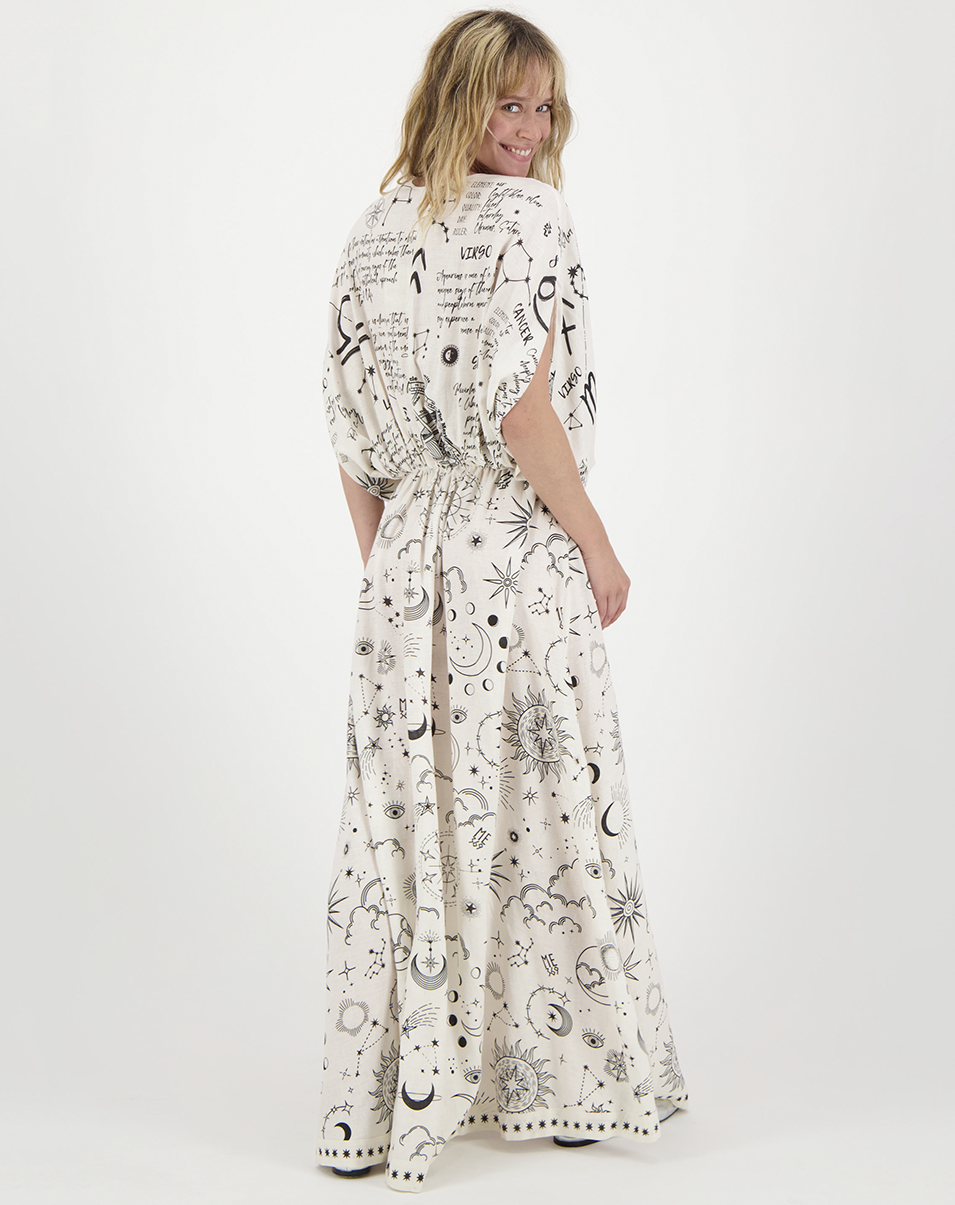 Me369 Rose Kaftan Dress Zodiac